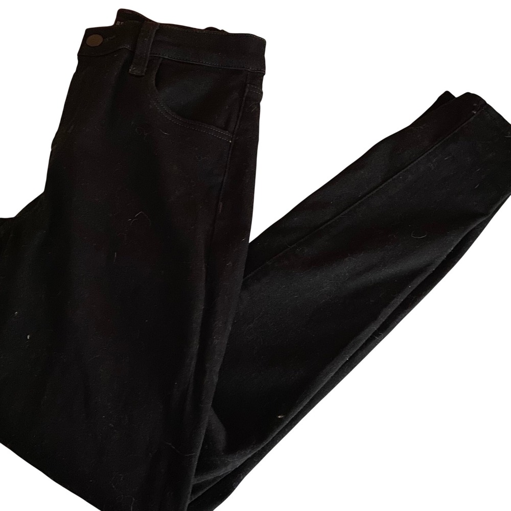 J Brand Maria High Rise Skinny Jeans Dark Sonnet Black Size 25